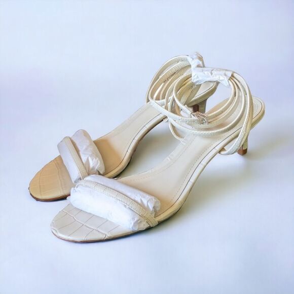 NWT Schutz Sherry Pearl Cream Leather Sandal size 8 - Picture 2 of 13